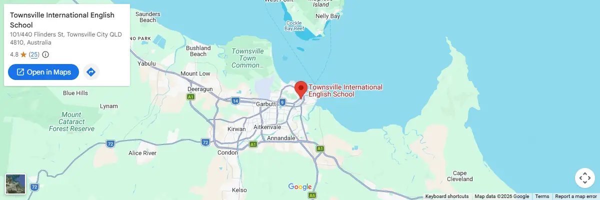 Map of IELTS test centres in Townsville