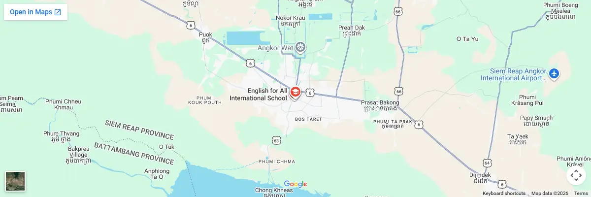Map of IELTS test centres in Siem Reap