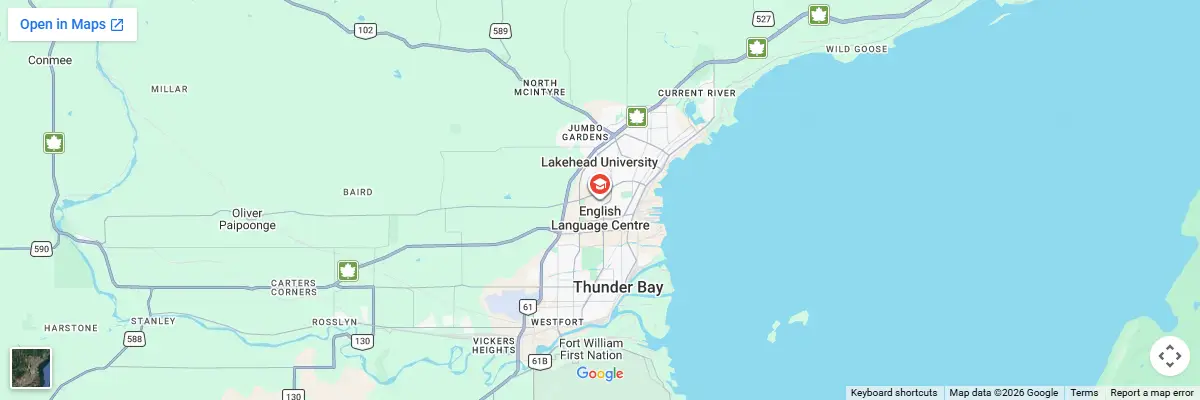 Map of IELTS test centres in Thunder Bay