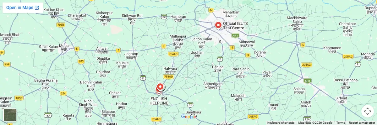 Map of IELTS test centres in Raikot