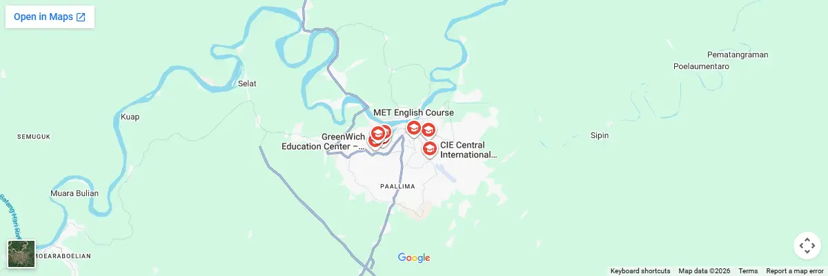 Map of IELTS test centres in Jambi