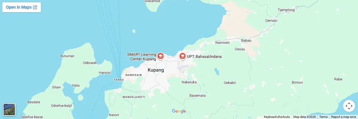Map of IELTS test centres in Kupang