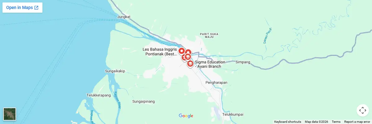 Map of IELTS test centres in Pontianak