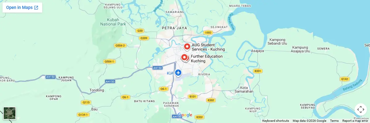 Map of IELTS test centres in Kuching