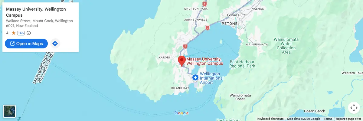 Map of IELTS test centres in Wellington