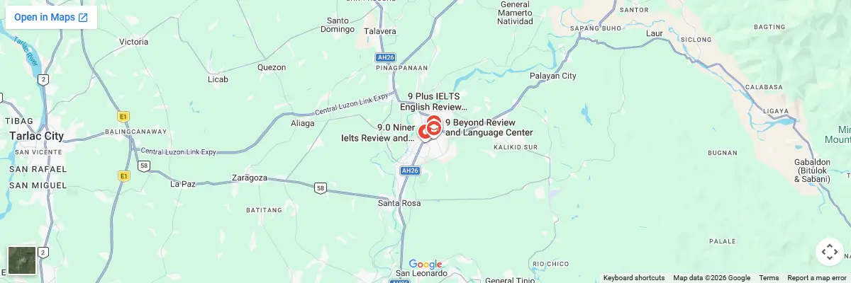 Map of IELTS test centres in Cabanatuan