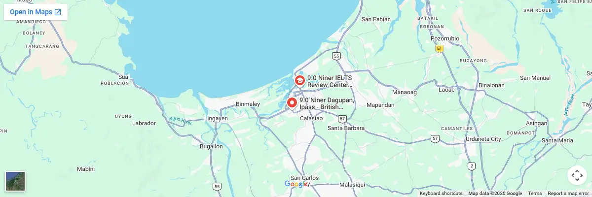 Map of IELTS test centres in Dagupan