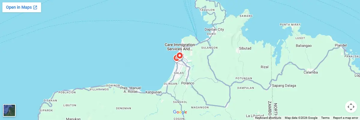 Map of IELTS test centres in Dipolog