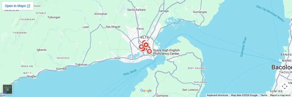 Map of IELTS test centres in Iloilo