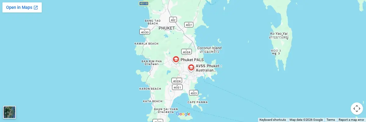 Map of IELTS test centres in Phuket