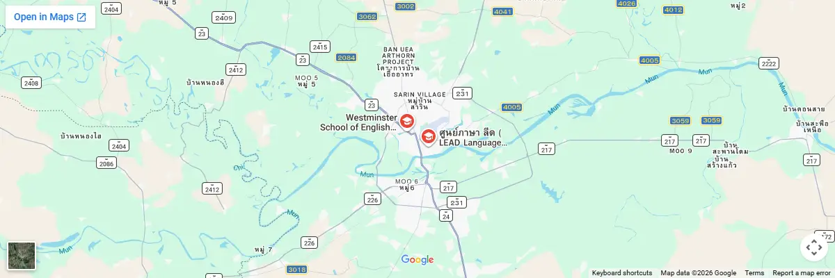Map of IELTS test centres in Ubon Ratchathani