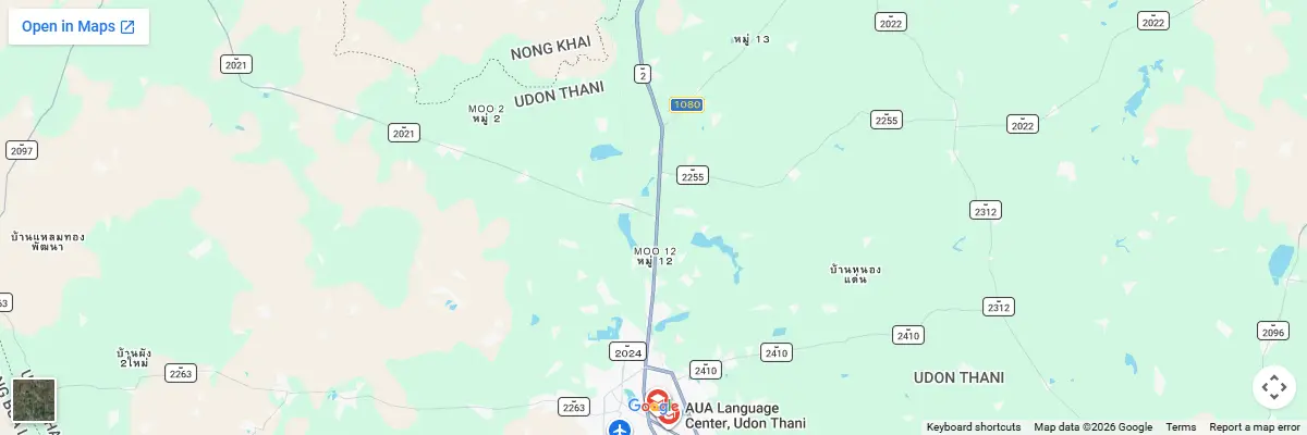 Map of IELTS test centres in Udon Thani