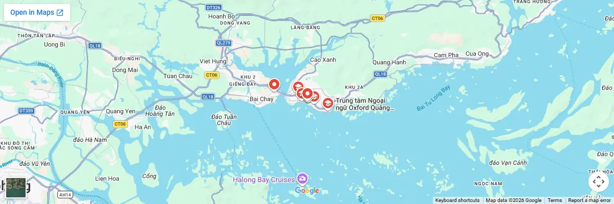 Map of IELTS test centres in Ha Long