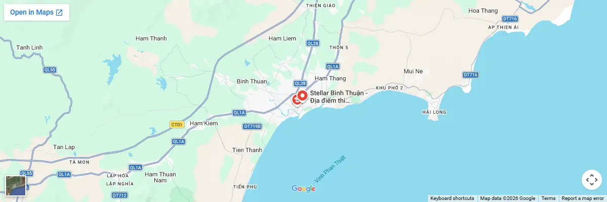 Map of IELTS test centres in Lam Dong